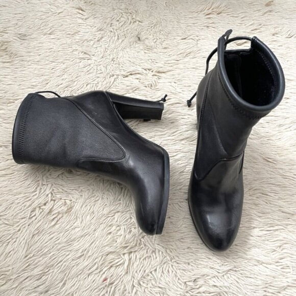Stuart Weitzman Black Glove Tie-Back Ankle Boots - 5.5, made in Spain 🇪🇸 - Picture 12 of 14